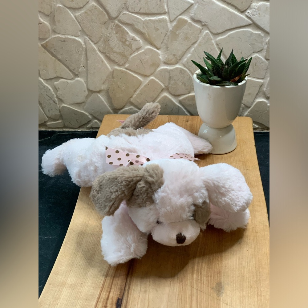 BEARINGTON | Baby Wiggles Pink Puppy Rattle
